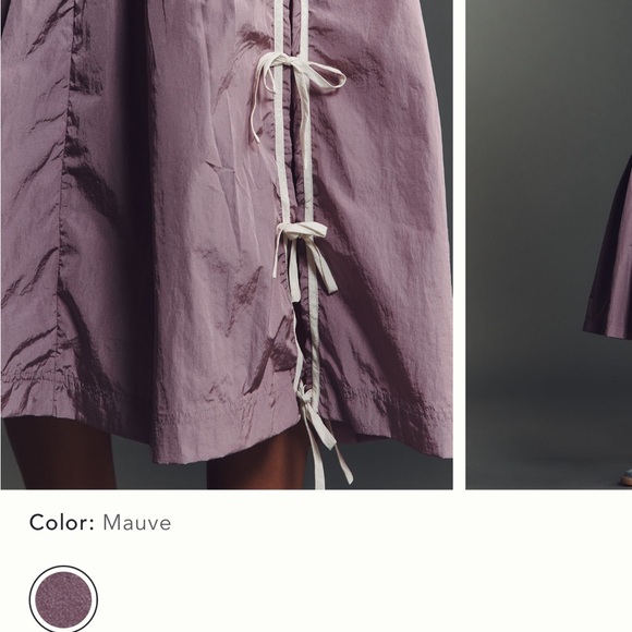 Anthropologie Daily Practice Brand Chic Lavender Midi Dress with Side Accents. - Picture 4 of 6